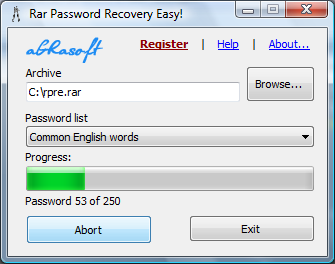 winrar password generator